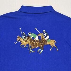 Polo Ralph Lauren Mens L Shirt Equestrian Horse Cup Crest RRL Large